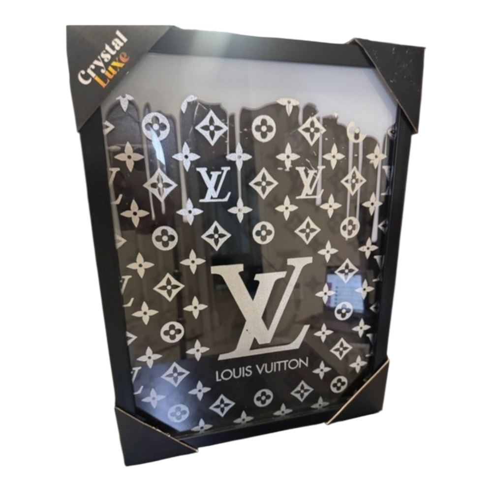 Graffiti Style Louis Vuitton Monogram (Crystal Luxe Licensed) Framed Art